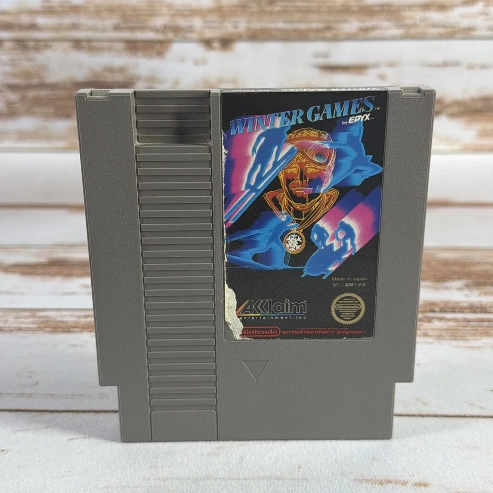 Winter Games NES 1987 Authentic Cartridge Only Tested Working Classic Used